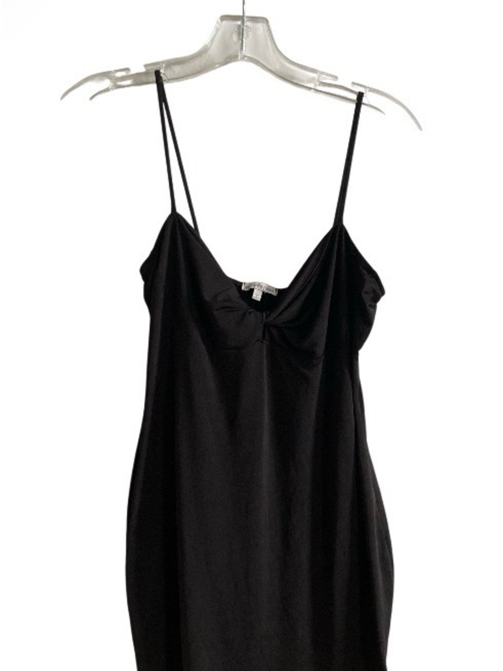 Charlotte Russe Black Spaghetti Strap Slip Dress